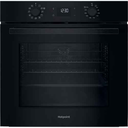 Hotpoint HO 458H B UK - Black Single Oven - 71L - A+ Energy