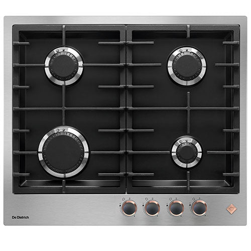 De Dietrich DPE7620XF - Stainless steel 4 Zone Gas Hob