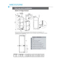 Fridgemaster MBC55252NE 177cm 70/30 Integrated Total No Frost Fridge Freezer with Sliding Door Hinge - White - E Rated
