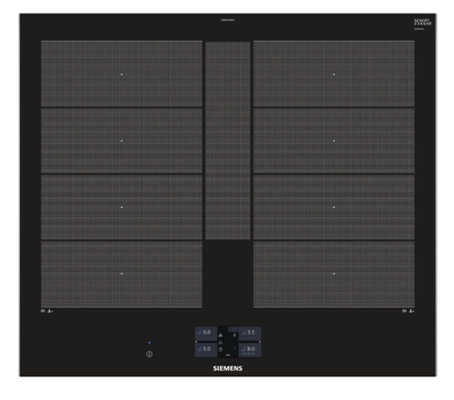 Siemens EX675JYW1E - Black Induction Hob - 60cm - 4 Cooking Zones - Touch Controls