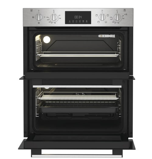 Indesit DUI 12D IX - Stainless Steel Built Under Double Oven - 86L - A/A Rated