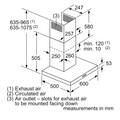Bosch DWB66BC60B - Black Chimney Extractor Hood - B energy