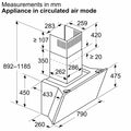 Bosch Series 6 DWK81AN60B - Black Chimney Extractor Hood - A+ energy