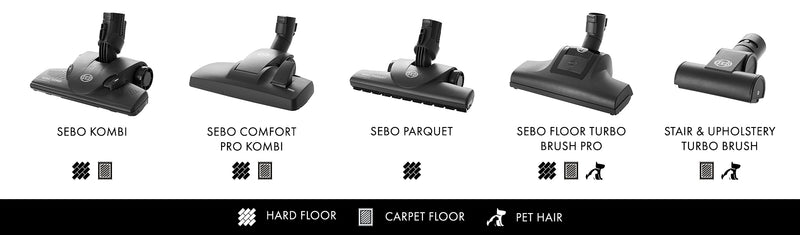 SEBO AIRBELT E3 PREMIUM +BOOST 2.0 - White Vacuum Cleaner - 3.5L Capacity