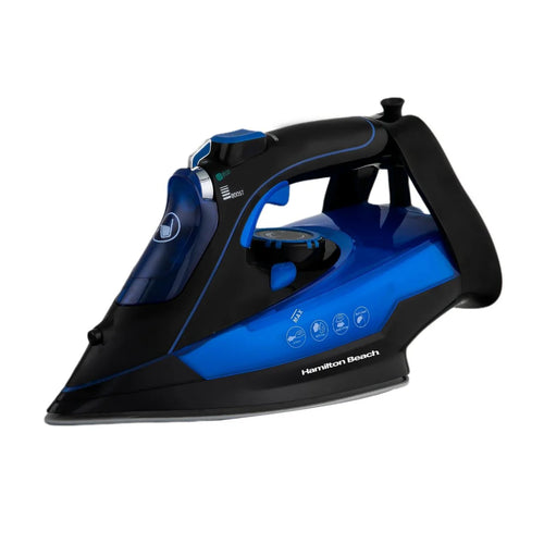 Hamilton Beach HB608BB - Black/Blue Steam Iron - 3000W SteamMax - A Energy