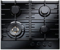 Rangemaster ECL60HPNGFBL/BL - Black Glass 4 Zone Gas Hob - 60cm