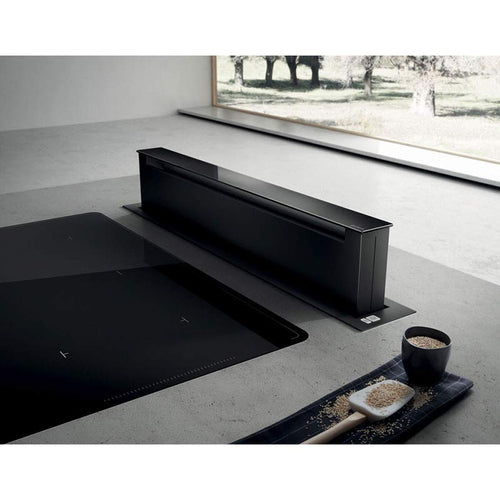 Elica PRF0120979 - Black 90cm Downdraft Hood Extractor - A energy