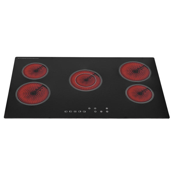 SIA CERH75BL - Black 75cm 5 Zone Ceramic Hob - Frameless Touch Control