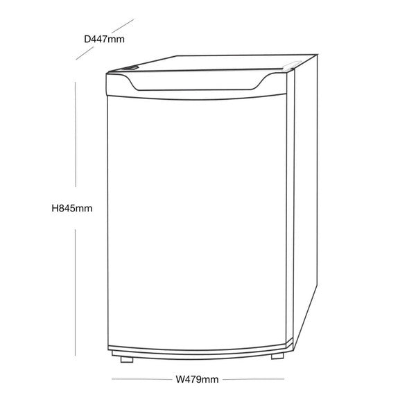 SIA LFS01WH - White Freestanding 91L Under Counter Larder Fridge - E energy