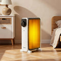 Midea MHO231U11BPW - White & Black 2300W Oil Filled Radiator - 11 Fin - Freestanding