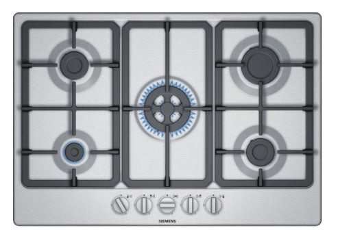 Siemens EG7B5QB90 - Stainless steel 5 Zone Gas Hob