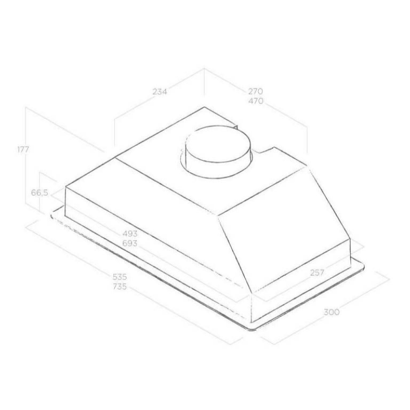 Elica ERA STD 60 - Grey Extractor - C energy