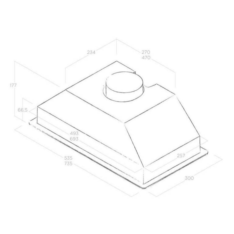 Elica ERA STD 60 - Grey Extractor - C energy - Display