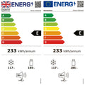 Montpellier MDALF20055W - White Fridge Freezer - Low Frost 302L - E Energy