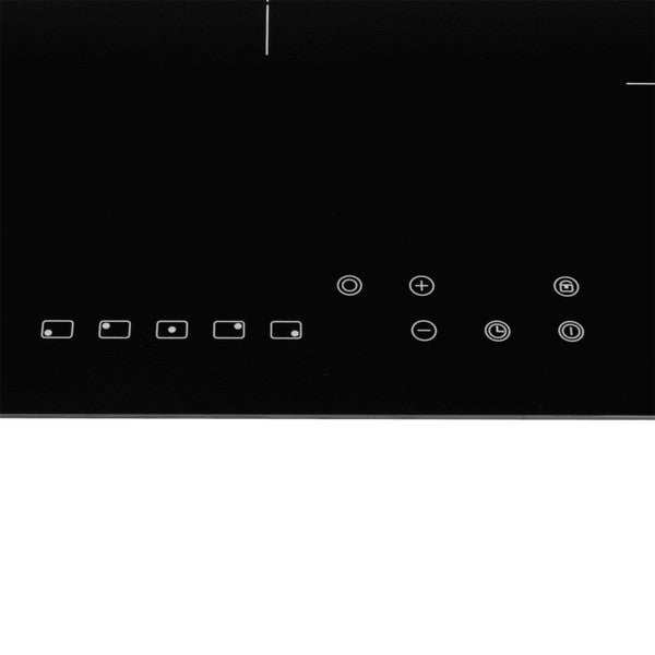 SIA CERH90BL - Black 90cm 5 Zone Frameless Touch Control Electric Ceramic Hob - A Energy