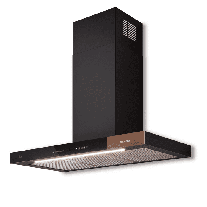 Faber T-Air KL A90 - Black Matt/Black Wall Mounted Cooker Hood - 700m³/h - A+ Energy