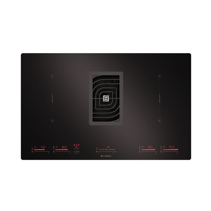 Faber Galileo NG BK - Black Glass 83cm Venting Induction Hob