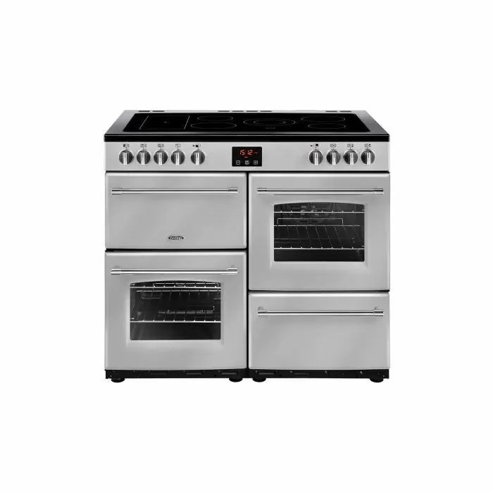 Belling FARMHOUSE 100E Sil 444444 - Silver 5 Zone Electric Cooker - A/A energy