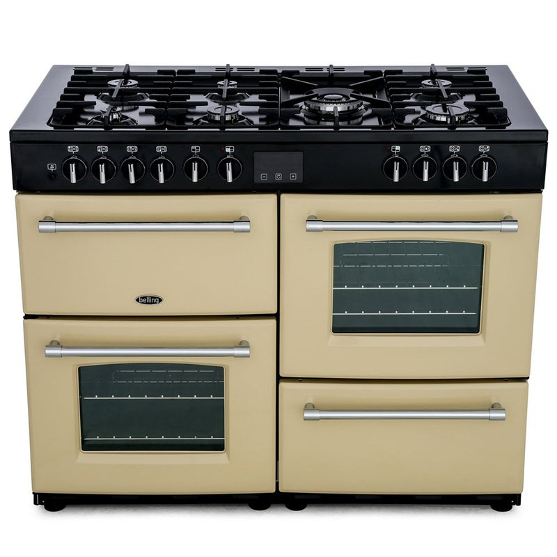 Belling FARMHOUSE 110DFT Crm 4444 - Cream 7 Zone Dual Fuel Cooker - A/A energy