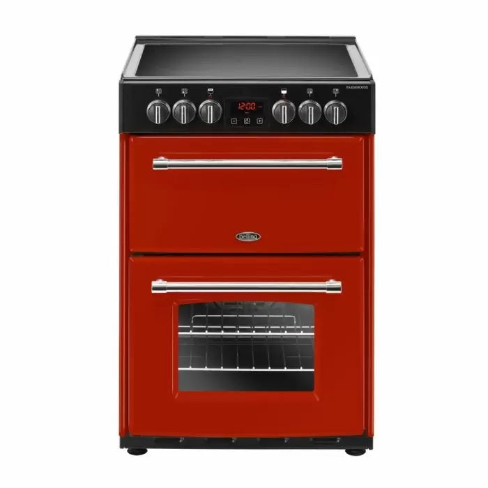 Belling FARMHOUSE 60E Hja 4444447 - Red 4 Zone Electric Cooker - A/A energy