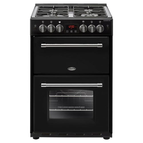 Belling FARMHOUSE 60G Blk 4444447 - Black 4 Zone Gas Cooker - A energy