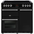 Belling FARMHOUSE 90E Blk 4444441 - Black 5 Zone Electric Cooker - A/A energy