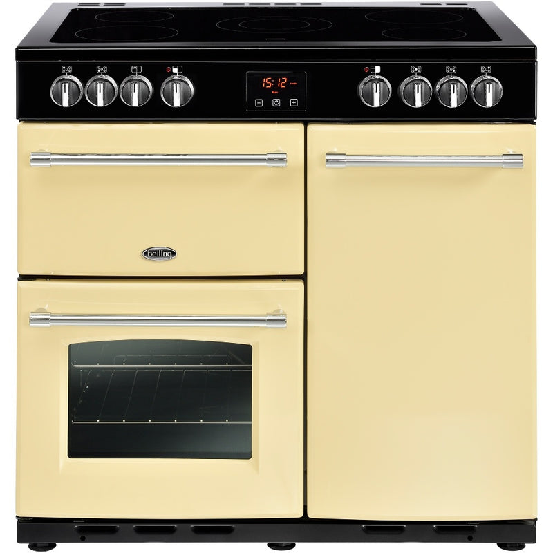 Belling FARMHOUSE 90E Crm 4444441 - Cream 5 Zone Electric Cooker - A/A energy