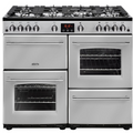 Belling FARMHOUSE X100G SIL - Silver 7 Zone Gas Cooker - Manual cleaning - A/A energy