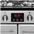 Belling FARMHOUSE X100G SIL - Silver 7 Zone Gas Cooker - Manual cleaning - A/A energy