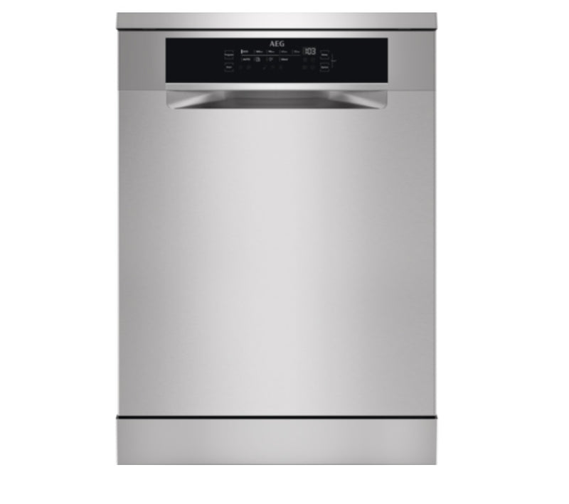 AEG FFB74707PM - Stainless steel Freestanding Dishwasher - C energy