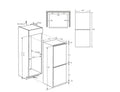 Haier HB50T618FMK - Integrated 50/50 Frost Free Fridge Freezer - E energy