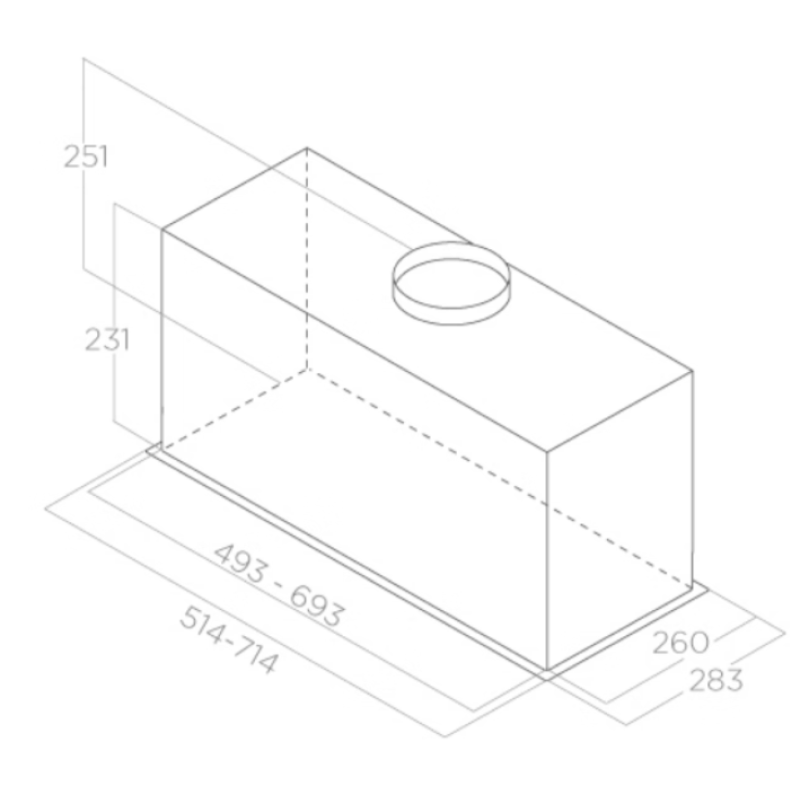 Elica FOLD-GR-60 - Grey Canopy Extractor Hood - B energy