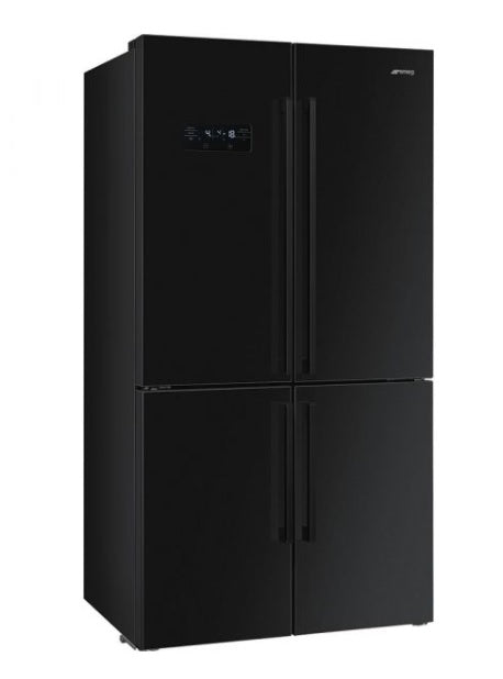 Smeg FQ60NDF - Black American Frost Free Fridge Freezer - F energy