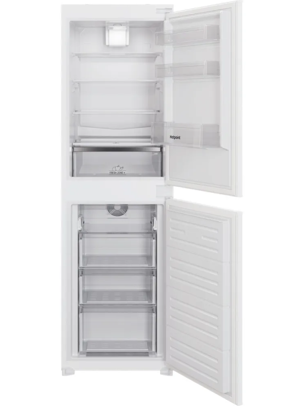 Hotpoint HBC18 5050 F2 - White Integrated 50/50 Frost Free Fridge Freezer - E energy - Display