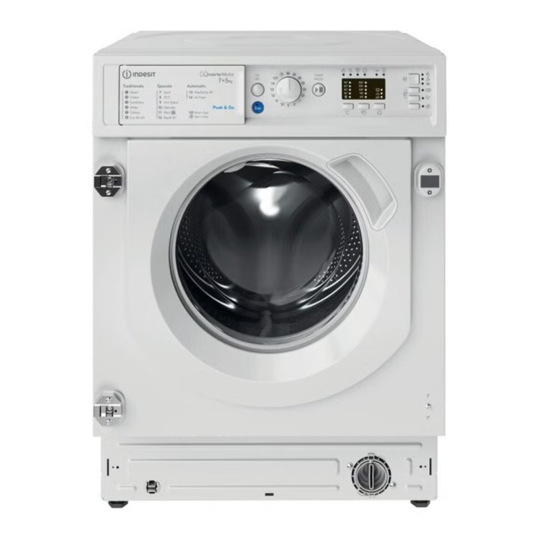 Indesit BI WDIL 75148 UK - White Integrated 7KG/5KG Washer Dryer - 1400 RPM - E energy