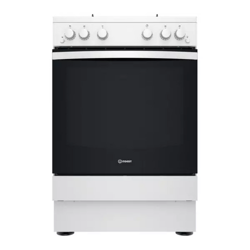 Indesit IS67G1PMW/UK - White 4 Zone Gas Cooker - Manual cleaning - A+ energy