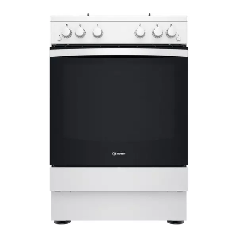 Indesit IS67G1PMW/UK - White 4 Zone Gas Cooker - Manual cleaning - A+ energy