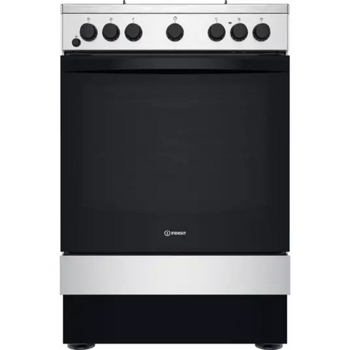 Indesit IS67G5PHX/UK - Silver 4 Zone Dual Fuel Cooker - Hydrolytic cleaning - A energy