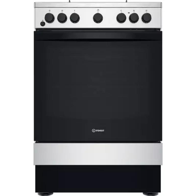 Indesit IS67G5PHX/UK - Silver 4 Zone Dual Fuel Cooker - Hydrolytic cleaning - A energy