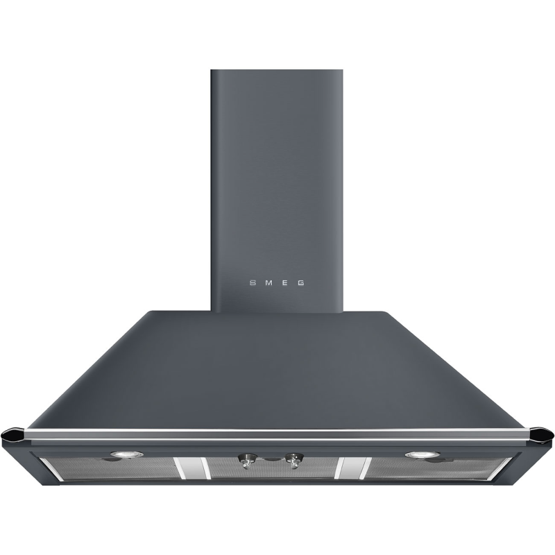 Smeg KT100GRE - Grey Chimney Extractor Hood - A energy