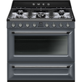 Smeg TR90GR2 - Grey 5 Zone Dual Fuel Cooker - Catalytic cleaning - A energy