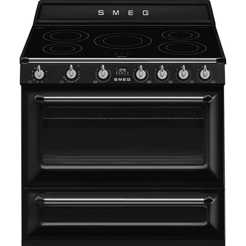 Smeg TR90IBL2 - Black 5 Zone Induction Cooker - Catalytic cleaning - A energy