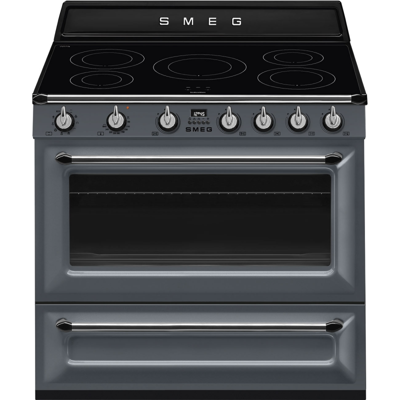 Smeg TR90IGR - Grey 5 Zone Induction Cooker - Steam Assisted cleaning - A energy