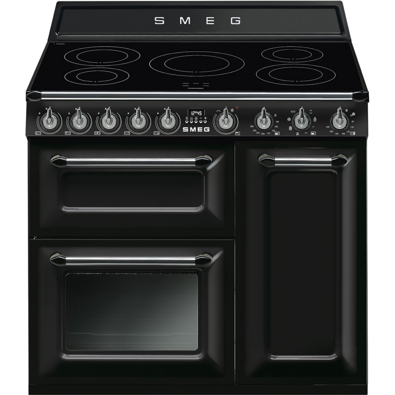 Smeg TR93IBL2 - Black 5 Zone Electric Cooker - Steam Assisted cleaning - A energy