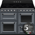 Smeg TR4110IGR2 - Grey 5 Zone Induction Cooker - Steam Assisted cleaning - A energy