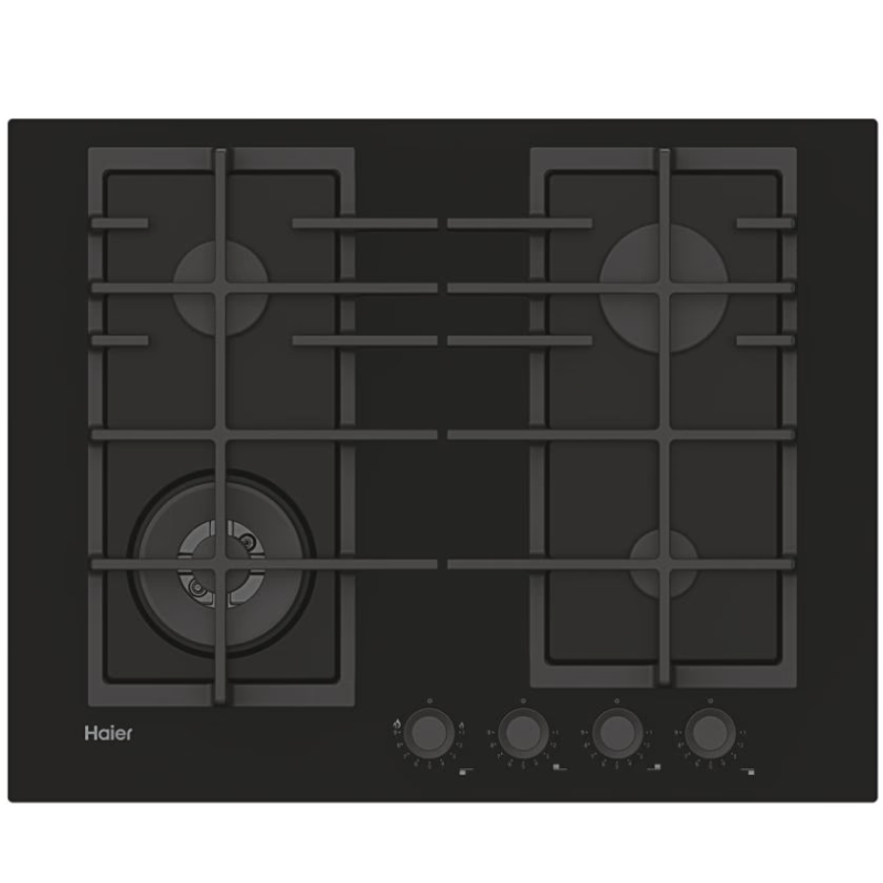 Haier HAVG5BF4S2B/1 - Black 4 Zone Gas Hob