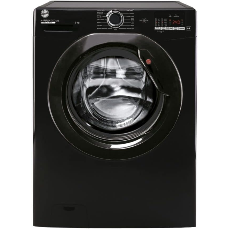 Hoover H3W 492DBBE/1-80 - Black Freestanding 9KG Washing Machine - 1400 RPM - D energy