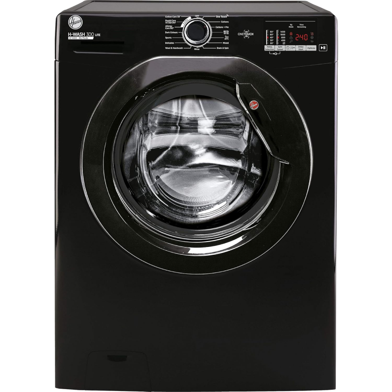 Hoover H3W4102DBBE/1-80 - Black Freestanding 10KG Washing Machine - 1400 RPM - E energy