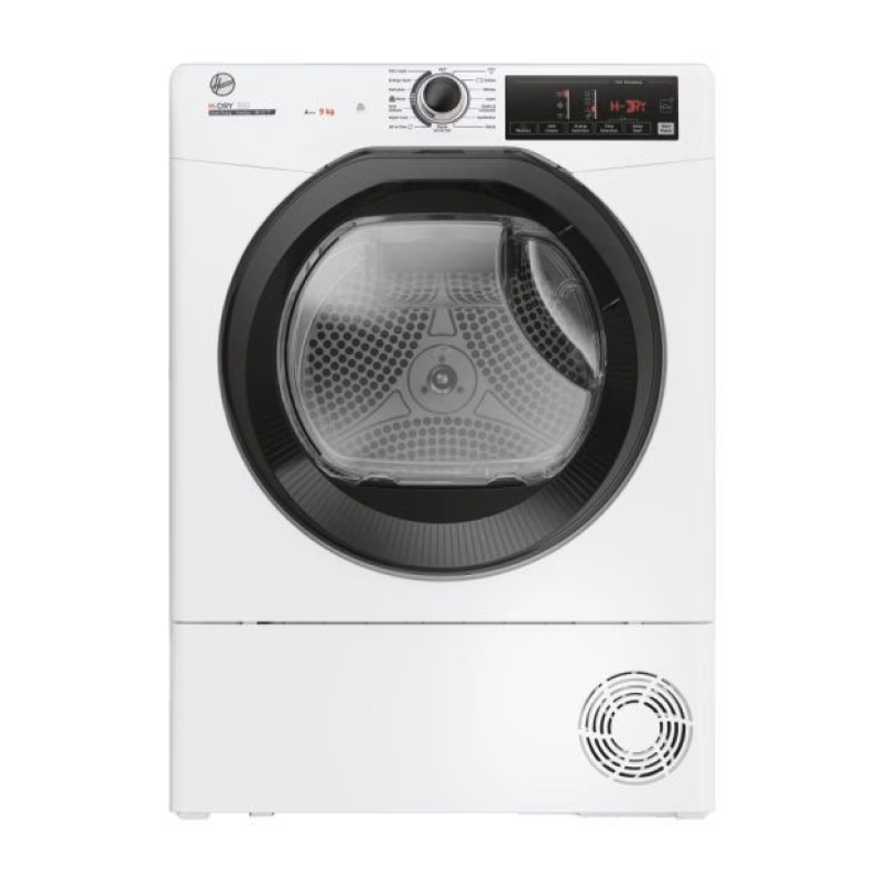 Hoover HRE H9A3TBE-80/N - Wi-Fi Connected White 9KG Heat Pump Condenser Dryer - A+++ energy