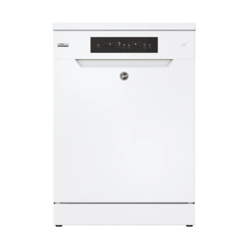 Hoover HF 4C7L0W-80 - White Freestanding Dishwasher - C energy - Display